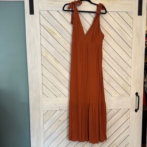 Abercrombie & Fitch Red Midi Sundress for Cocktail Occasions